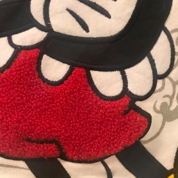 Disneyland Paris Mickey hoodie women 2X white embroidery cotton spell out Mickey - Picture 8 of 14